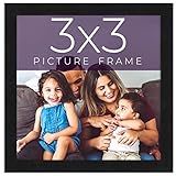 Moldura Noir Classique Preta 3x3 Moldura Contemporânea Completa Com Acrílico UV Suporte De Placa De Espuma E Ferragens Para Pendurar