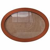 Moldura Oval Colorida Em MDF Laqueado Para Quadros Decorativos Com Fundo MDF E Vidro Cor-COBRE METALIZADO-Tamanho-13-4X1