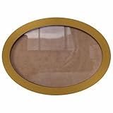 Moldura Oval Colorida Em MDF Laqueado Para Quadros Decorativos Com Fundo MDF E Vidro Cor-DOURADO METALIZADO-Tamanho-13-4
