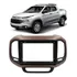 Moldura Painel 2 Din 7 E 9 Polega Fiat Toro Preto Com Marrom