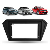 Moldura Painel 2 Din 9 Pol Gol Saveiro Voyage G7 G8 Preto