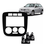 Moldura Painel 2 Din Dvd Central Multimidia Gol G4 Preta