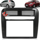 Moldura Painel 2 Din Multimidia Dvd Mp5 Fiat Punto 2008 2009 2010 2011 2012 Black Piano