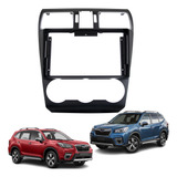 Moldura Painel 9 Pol Subaru Forester 2014 19 Preto C Prata