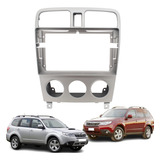 Moldura Painel 9 Polegadas Subaru Forester 2007 2008 Cinza