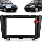 Moldura Painel Central 2 Din Multimídia Mp5 Dvd Honda Crv 2007 À 2011 Preta Expex Epx 470