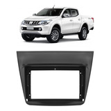 Moldura Painel Central Multimidia 9 Polegadas L200 Triton 2009 À 2016 Pajero Dakar 2009 À 2016 Preta