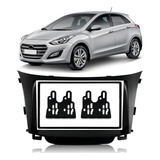 Moldura Painel Dvd 2 Din Hyundai I30 2013 À 2016 Preto