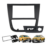 Moldura Painel Dvd 2 Din Mp5 Vw Gol Saveiro Cross G5 Preta