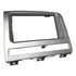 Moldura Painel Multimidia Dvd 2 Din Mp5 Prata Abs Embutir