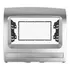 Moldura Painel P/ 2 Din Multimidia Dvd Mp5 Palio Strada Idea Cor Prata