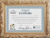 Moldura Para Certificado Diploma Gravuras Ou Fotos 21x30cm