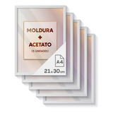 Moldura Para Foto Quadro Certificado Diploma Kit 5 A4 21x30
