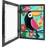 Moldura Para Guardar Desenho De Criança Quadro Expor Pintura