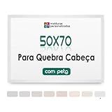 Moldura Para Quebra Cabeça Grow Puzzle De 1000 Peças 50x70 Com Acetato Petg Branco 3 Cm 