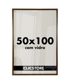 Moldura Quadro 50x100 Vidro Poster Arte