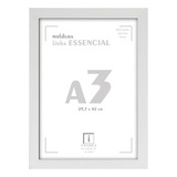 Moldura Quadro A3 30x42 Diploma Poster Fotos C Acetato Cor Branco