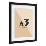 Moldura Quadro Com Vidro Paspatur De 3 Cm P Imagem A3 30x42