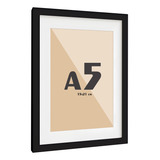 Moldura Quadro Com Vidro Paspatur De 3 Cm P Imagem A5 15x21