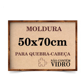Moldura Quebra Cabeça Grow Puzzle 1000 Peças 50x70cm Madeira
