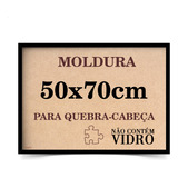 Moldura Quebra Cabeça Grow Puzzle 1000 Peças 50x70cm Preto
