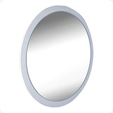 Moldura Redonda Espelho Decorativo De Vidro 55cm Banheiro Cor Da Moldura Branco Es red 50x55