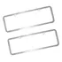 Moldura Suporte Para Placa De Carro 405x135mm Cromada Cor Prateado