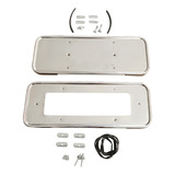 Moldura Suporte Placa Kombi Cromada O Par 