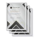 Molduras Certificado Quadros A4 Documento Com Vidro Emoldurar Fotos Família Kit Com 3 Peças Diploma Moldura A4 Branca 21x30