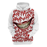 Moletom Blusa Coringa Joker Hahaha Risada Full Frente