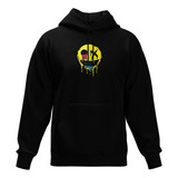 Moletom Blusa De Frio Estampada Fechada Bolso Canguru Capuz