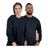 Moletom Blusa De Frio Gola Sem Touca Liso Unissex