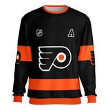 Moletom Blusa Flyers Philadelphia Hockey Preto Gc Ref0616