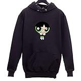 Moletom Canguru Casaco Docinho Meninas Super Poderosas Desenho Preto G