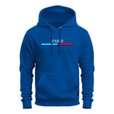 Moletom Canguru Premium Estampado Algodão Paris Tira