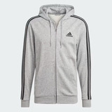 Moletom Capuz Zíper Essentials 3 stripes   adidas Gk9034