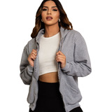 Moletom Casaco Blusa De Frio C Zíper Flanelado Unissex