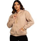 Moletom Casaco Blusa De Frio C Zíper Flanelado Unissex