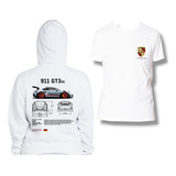 Moletom Casaco De Frio Kit + Camiseta Carro Corrida Porsche 