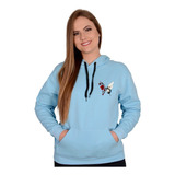 Moletom Casual Feminino Borboleta Com Capuz Bolso E Cordão