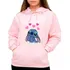 Moletom Com Bolso E Capuz Infantil Juvenil Estampado Stitch 