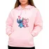 Moletom Com Bolso E Capuz Infantil Juvenil Estampado Stitch 