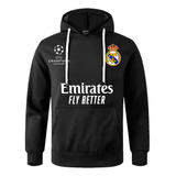 Moletom Com Capuz Masculino Real Madrid 2023 Canguru Unisexx