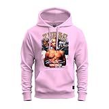 Moletom Estampado Blusa De Frio Com Capuz E Bolso Tupac Gangue Rosa Gg