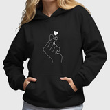 Moletom Estampado Feminino Mao