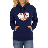 Moletom Feminino Cachorro E Gato Coração Love Blusa De Frio