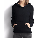 Moletom Feminino Preto Liso