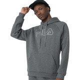 Moletom Fila Letter Outline Winter Cinza Masculino