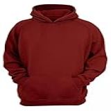 Moletom Liso Abrigo Blusa De Frio Moleton Canguru Com Capuz (p, Vermelho)