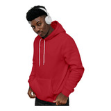 Moletom Liso Algodão Unissex Blusa De Frio Canguru Premium 